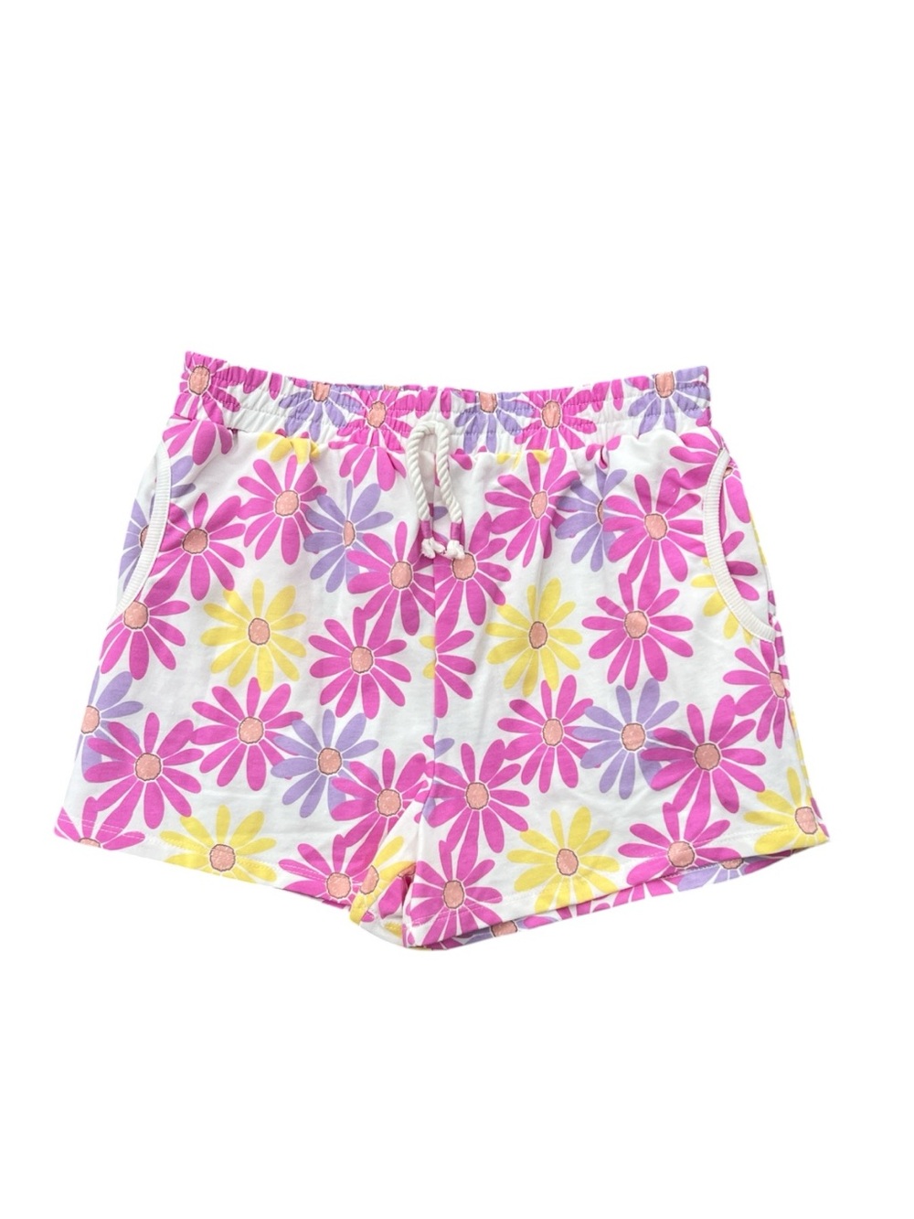 Jessica Simpson Daisy Print Shorts - Pink, Yellow & Purple Size XL (14/16)